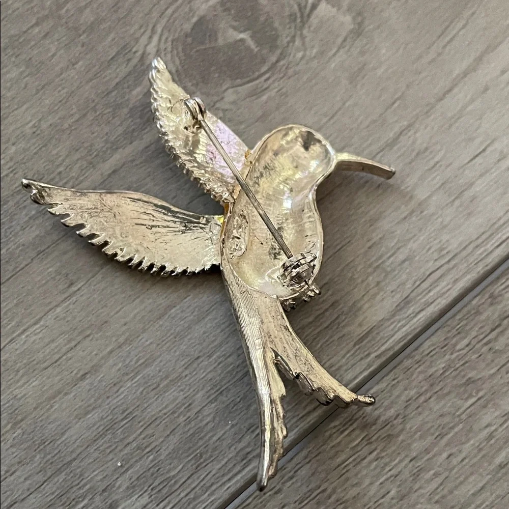 Artisan Multicolor Hummingbird Brooch - Picture 4 of 7